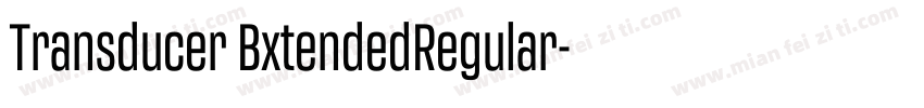 Transducer BxtendedRegular字体转换